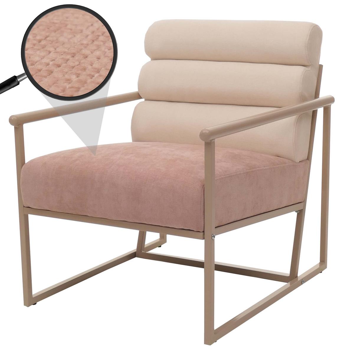 LOUNGE-SESSEL Rosé - Rosa, Textil (64/78/74cm) - MCW