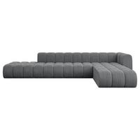 ECKSOFA modulares Sofa Zuvon-L2 - 387x177x70 cm Dunkelgrau - Dunkelgrau, Holzwerkstoff/Textil (387/177cm) - ALTDECOR