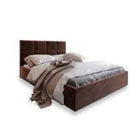 POLSTERBETT LIMENA 140x200 cm mit Bettkästen - Braun - Braun, Holz (140/200cm) - MASSENO