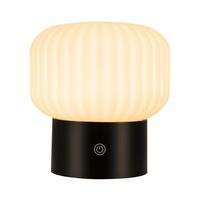 LED TISCHLAMPE Glowvyn 16/15.5/8.7 cm - Weiß, Glas (16/15.5/8.7cm) - ZMH