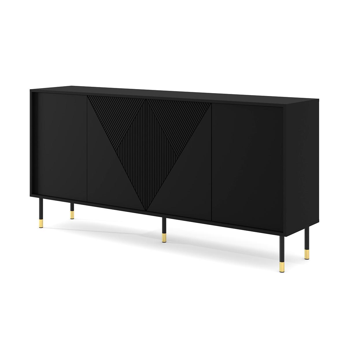 SIDEBOARD Aglaé Schwarz - Schwarz, Holzwerkstoff (180/88/40cm) - Petits-meubles