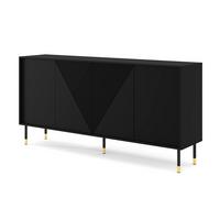 SIDEBOARD Aglaé Schwarz - Schwarz, Holzwerkstoff (180/88/40cm) - Petits-meubles
