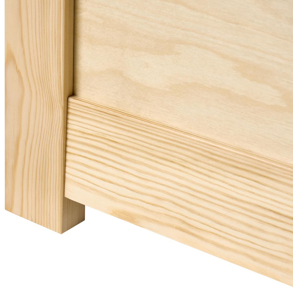 BETT mit Lattenrost 120/200 cm Kiefernholz Hellbraun Dauphin - Hellbraun, Holz (120/200cm) - Beliani