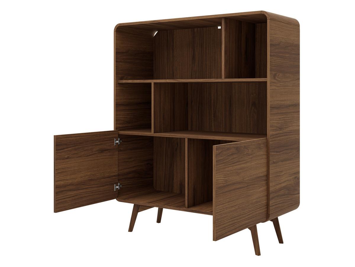 STANDREGAL Helion RG108 - Nussbaumfarben, Holz/Holzwerkstoff (108/130/39cm) - MIRJAN24