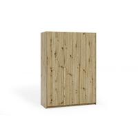 DREHTÜRENSCHRANK AMARA 148/204/58cm 3-türig Eiche Artisan - Eiche Artisan, Holzwerkstoff (148/204/58cm) - MASSENO