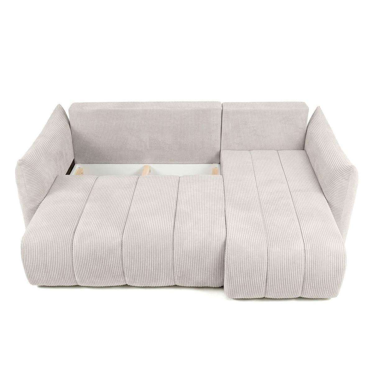 ECKSOFA Ontario Xs Mit Schlaffunktion - Beige, Holzwerkstoff/Textil (226/154cm) - Fun Möbel