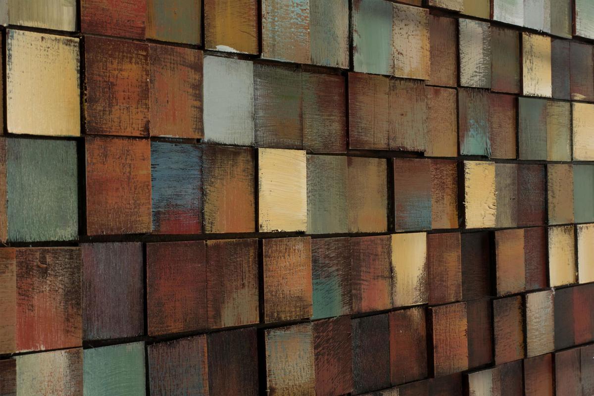 HOLZBILD Grün 144/44 cm - Braun/Grün, Holz (5/44cm) - KUNSTLOFT