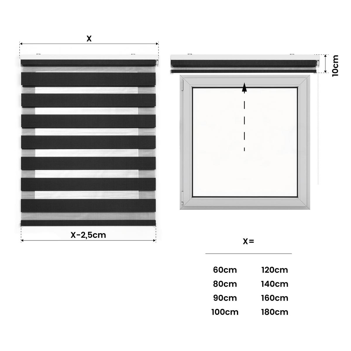 DOPPELROLLO Silber 160X250 - Silberfarben, Kunststoff (160/250cm) - STORESDECO