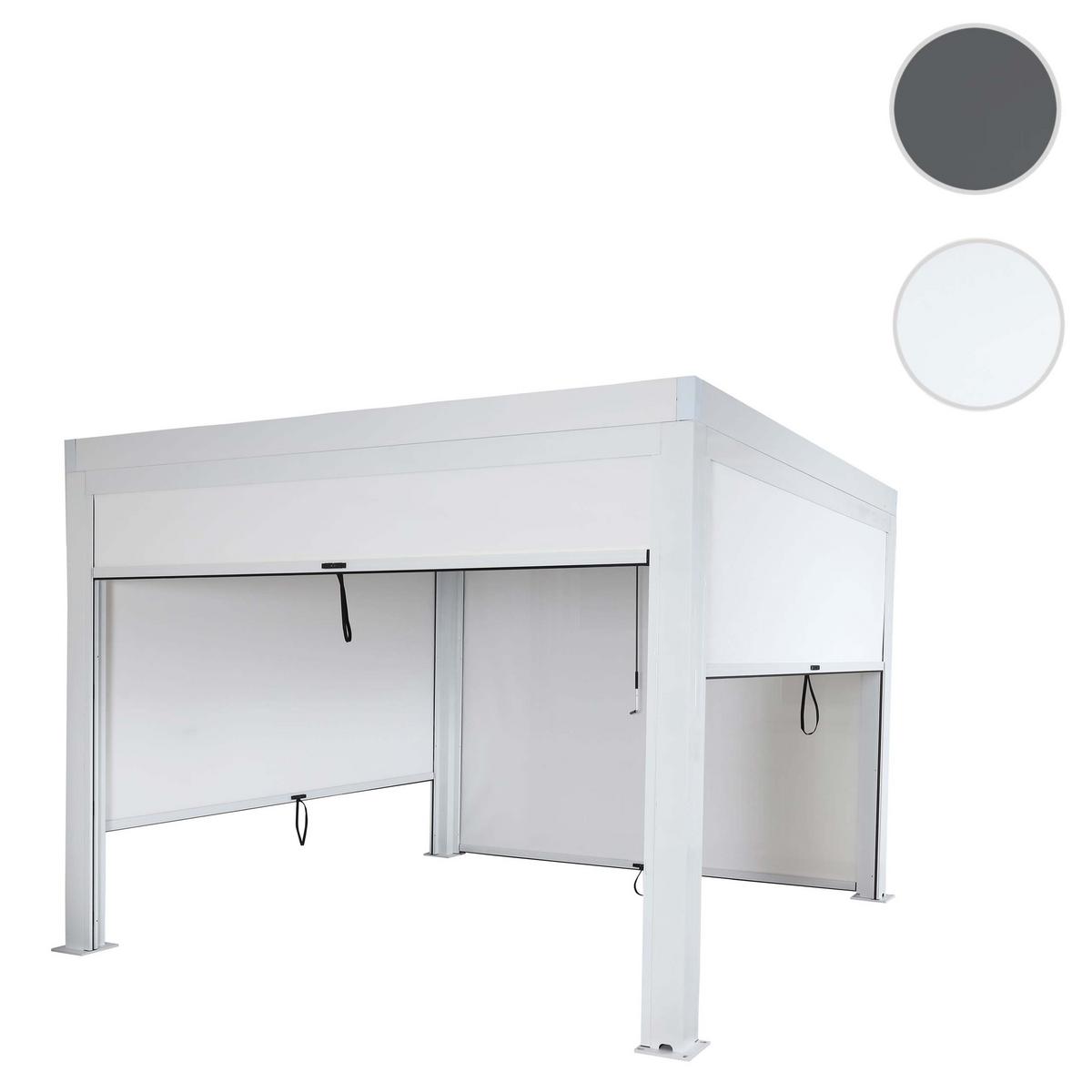 PERGOLA MIT SEITENWAND Weiß - Weiß, Metall (300/220/300cm) - MCW