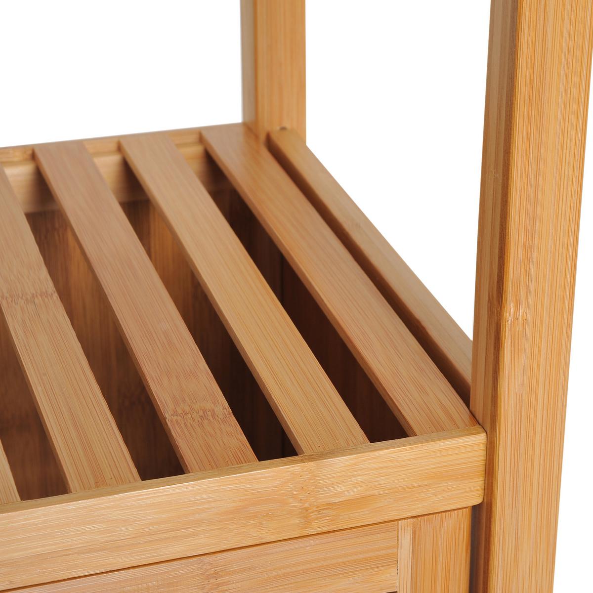 BADSCHRANK - Naturfarben, Holzwerkstoff (33/140/36cm) - HOMCOM