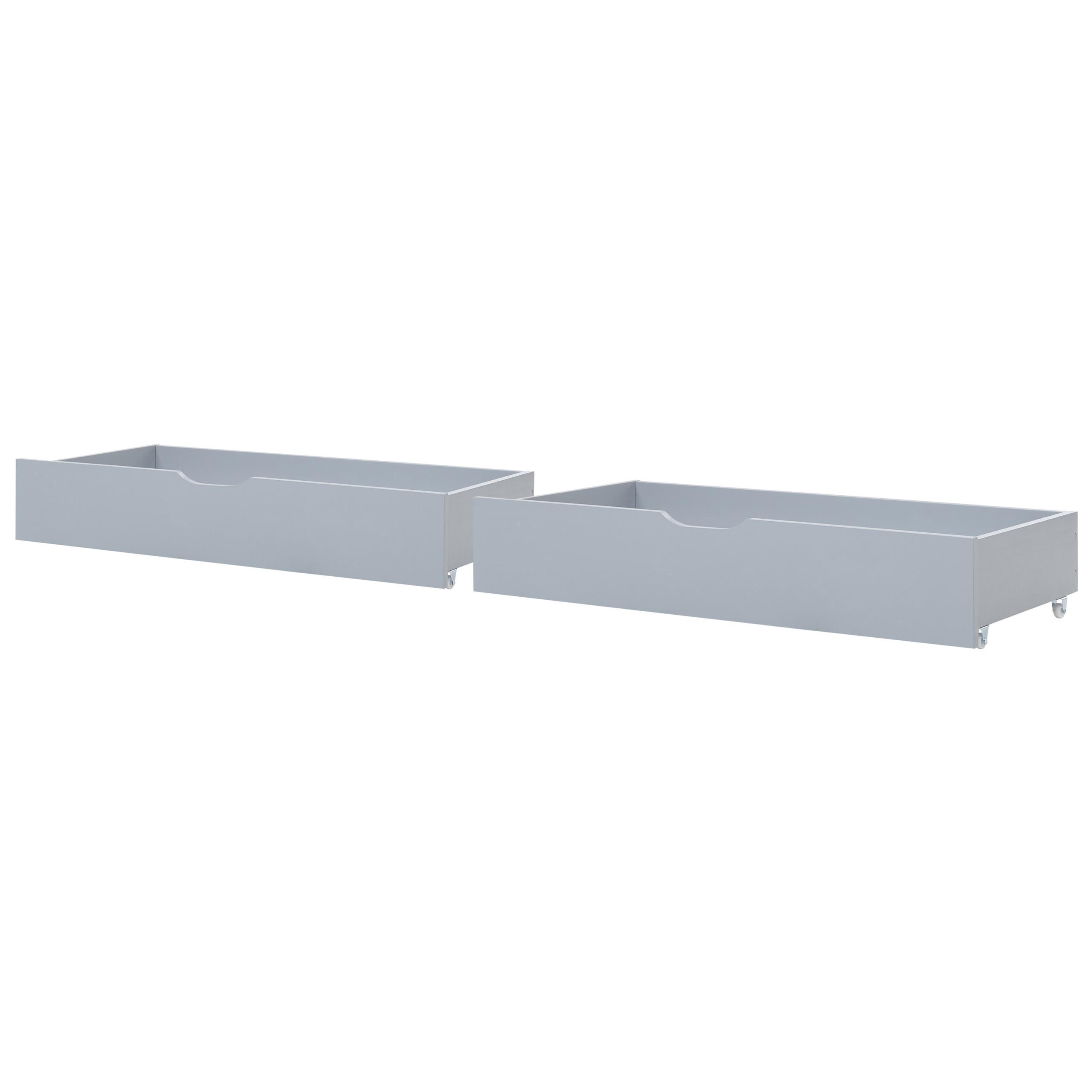 BETTSCHUBLADE 2er set Grau Cronat - Grau, Holz - Beliani