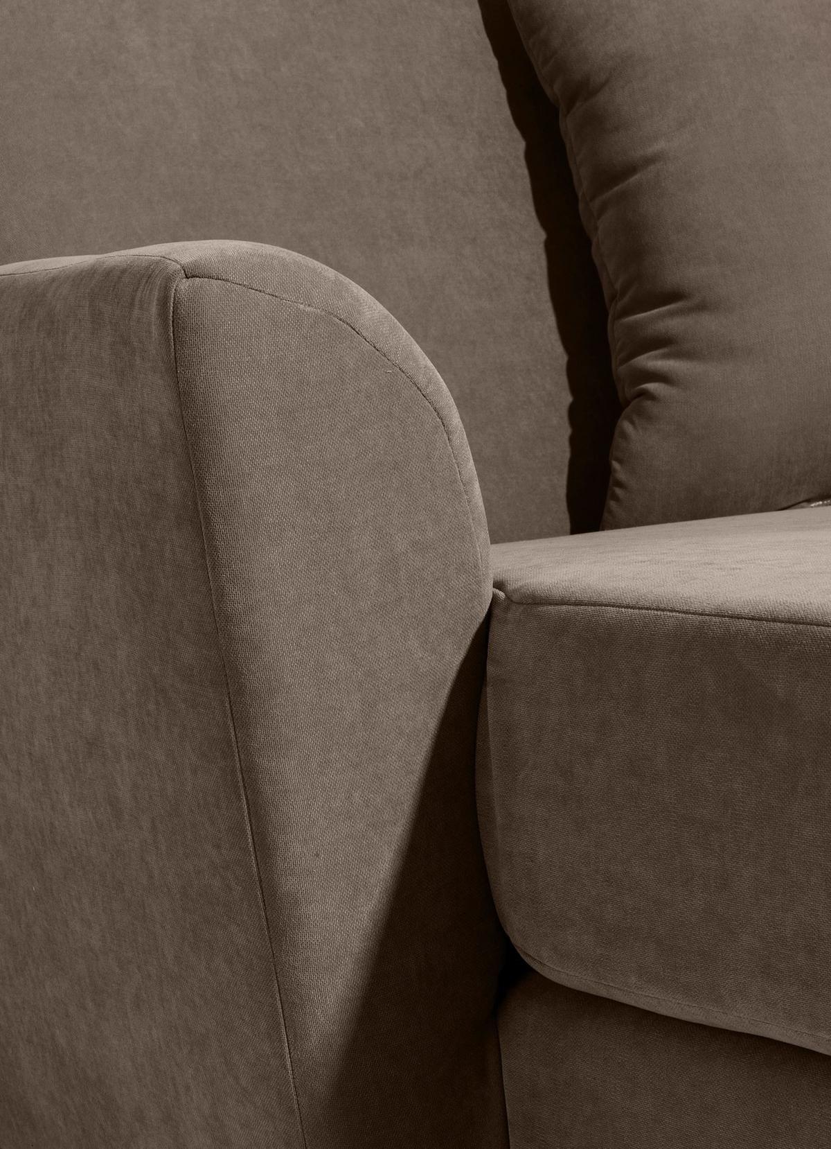 SESSEL XXL Karil Bezug Veloursstoff Buche natur / sahara - Buchefarben/Sahara, Kunststoff (136/107/142cm) - 58aufmkessel