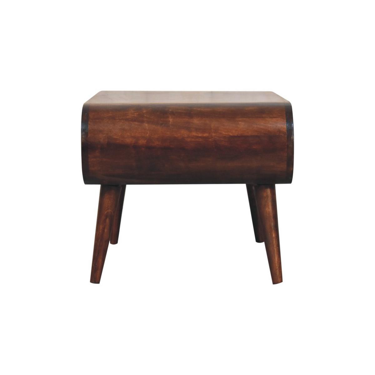COUCHTISCH California Walnuss-Finish, 1 Regal, Dunkelbraun - Dunkelbraun, Mangoholz/Holz (80/50/44cm) - Artisan Furniture