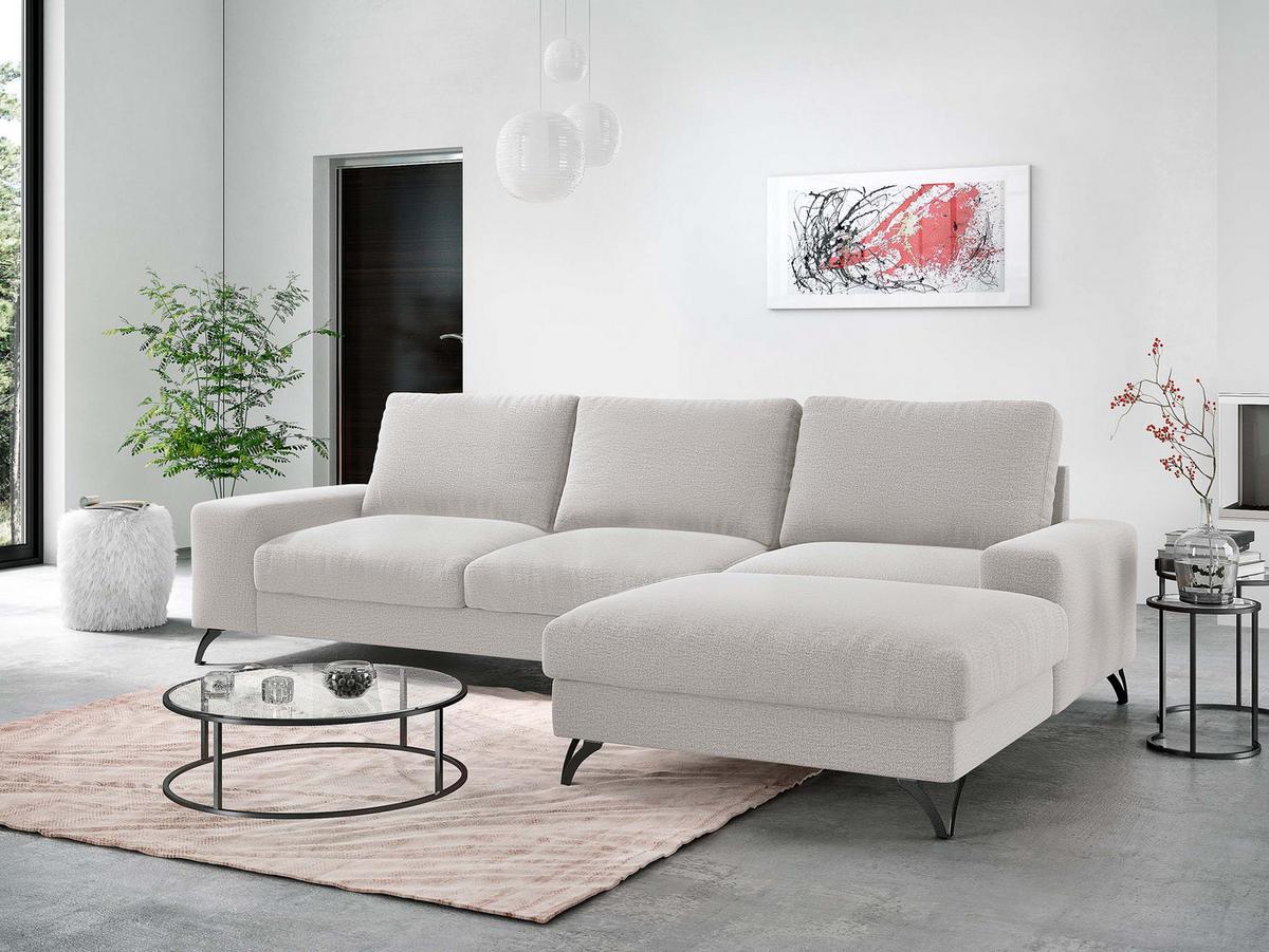 ECKSOFA Flavio, Seite: Rechts - L4+L2F+R1F - Kaschmir/Schwarz, Holz/Textil (300/179cm) - MIRJAN24