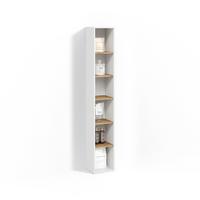 HOCHREGAL Paolina Weiß/Artisan 30 x 188.6 cm - Weiß/Eiche Artisan, Holzwerkstoff (30/188.6/27.3cm) - Livinity®