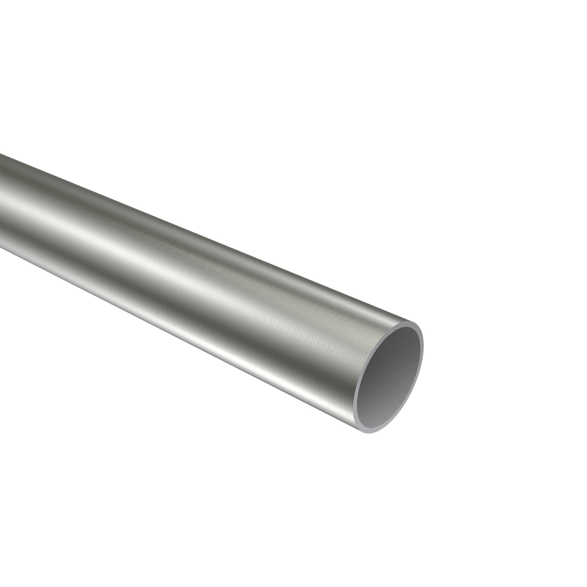 RUNDROHR 120 cm, 20 mm Ø Edelstahl - Edelstahlfarben, Metall (120cm) - INTERDECO