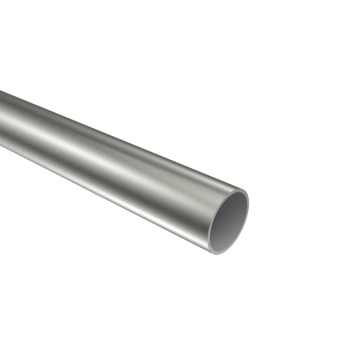 GARDINENSTANGE Prestige Luino 100 cm, 2-läufig, 20 mm Ø Edelstahl-Optik - Edelstahlfarben, Metall (100cm) - INTERDECO