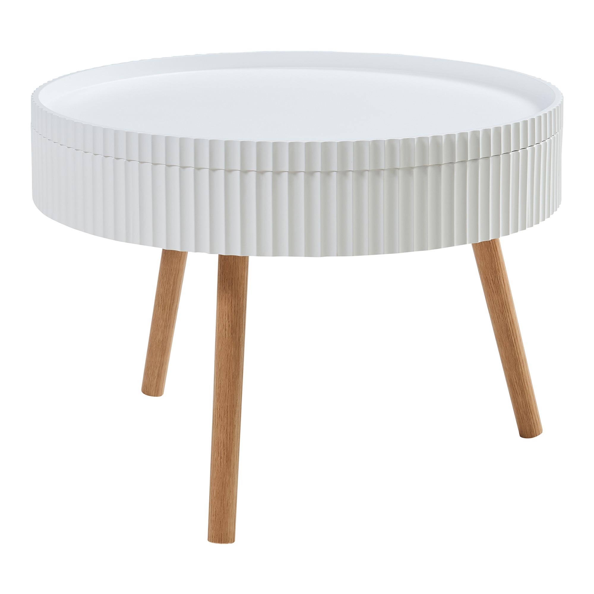 COUCHTISCH Bongard II 60/45 cm - Weiß/Braun, Holz/Holzwerkstoff (60/60/45cm) - [en.casa]