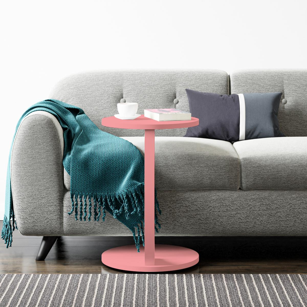 BEISTELLTISCH Holeby - Pink, Holzwerkstoff (38/38/56cm) - [en.casa]