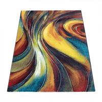 KURZFLORTEPPICH, abstrakt, Florhöhe 12 mm, Mehrfarbig, 120 x 170 cm - Multicolor, Textil (170/120cm) - KADIMA DESIGN