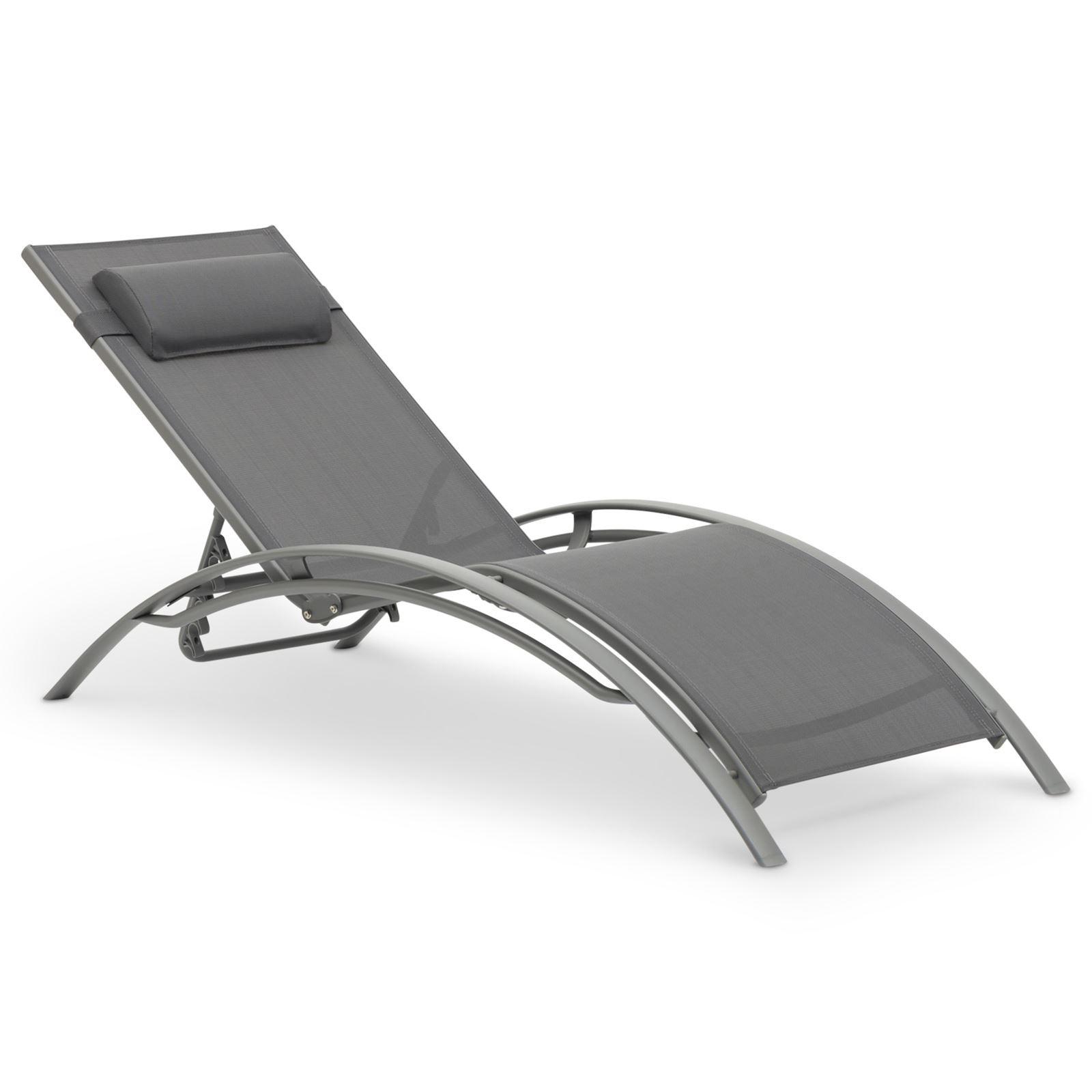 GARTENLIEGE RELAX grau - Grau, Textil/Metall (179/88/64cm) - IDIMEX