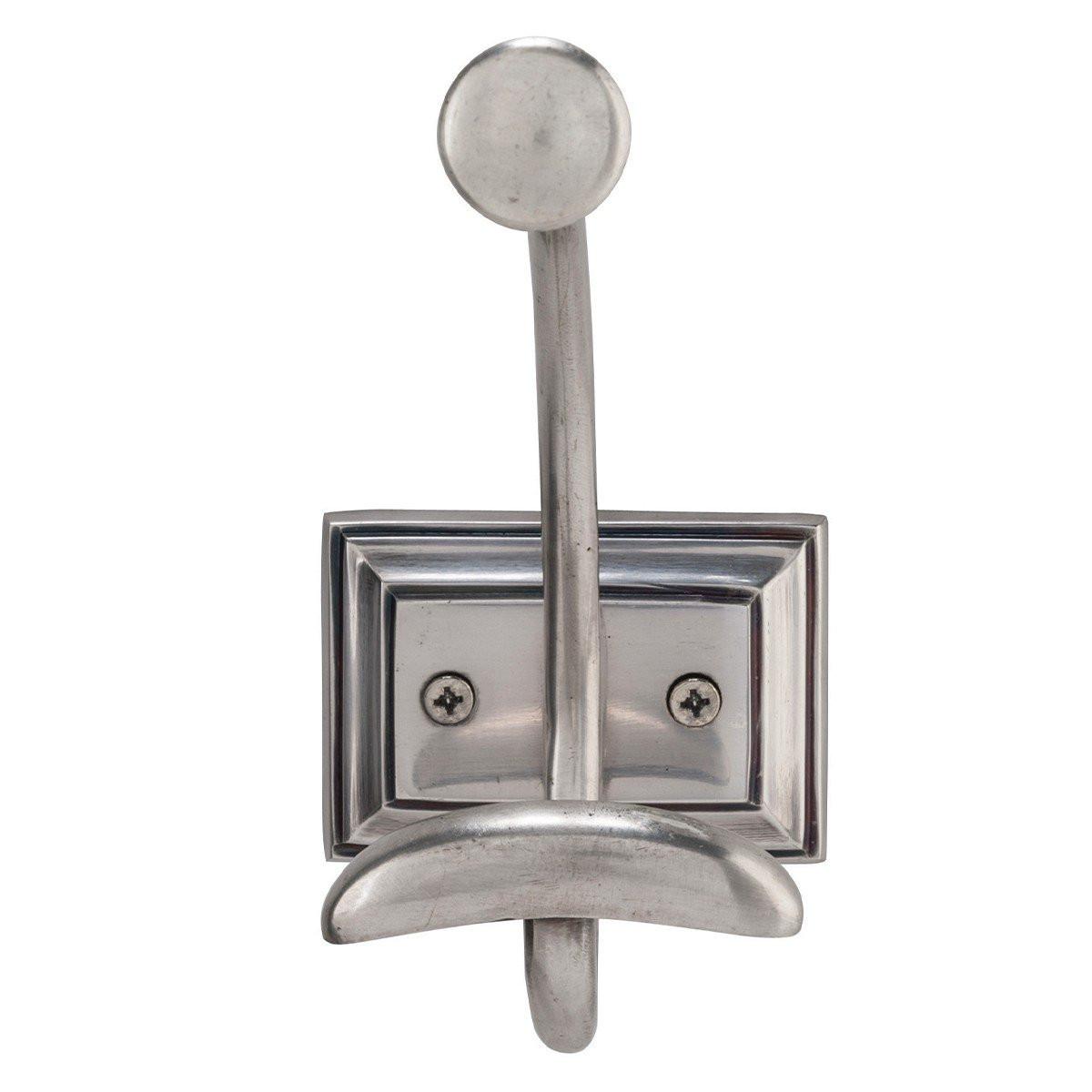 KLEIDERHAKEN 1 Messinghaken - 8/15/17 cm - Silberfarben, Metall (15/17/8cm) - Signature