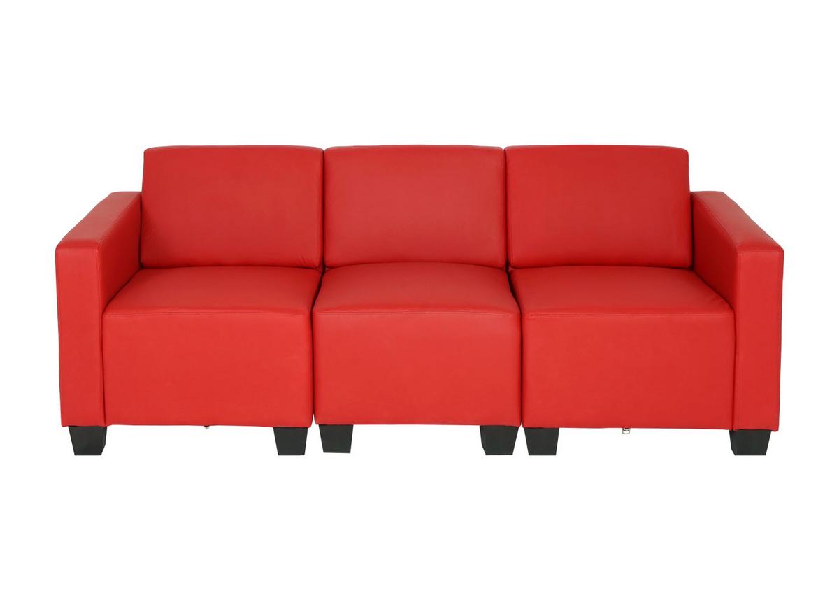 3-SITZER SOFA Rot - Rot, Textil (193/76/72cm) - MCW