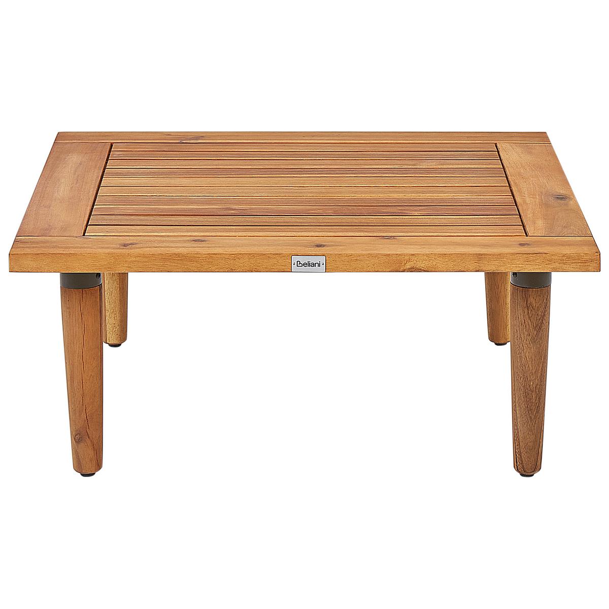 2-SITZER LOUNGE SET zertifiziertes Akazienholz cremeweiß Frascati - Creme, Holz - Beliani