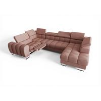 WOHNLANDSCHAFT Bastien Relax - Rosa, Holzwerkstoff/Textil (350/95/198cm) - Fun Möbel