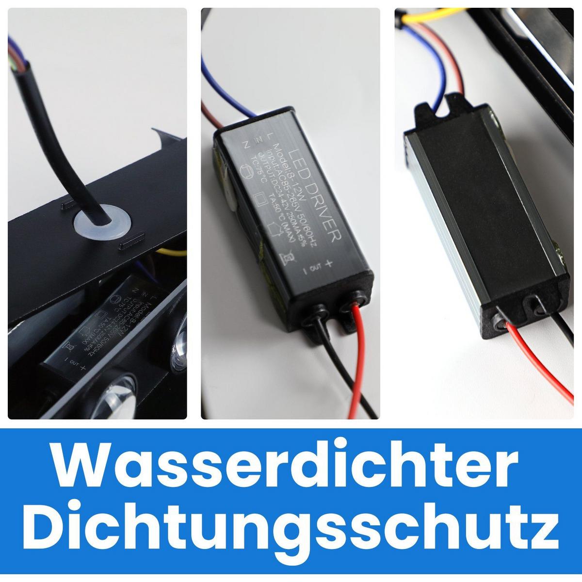 LED WANDLEUCHTE Herz - Schwarz, Metall (5/8/22cm) - Nettlife
