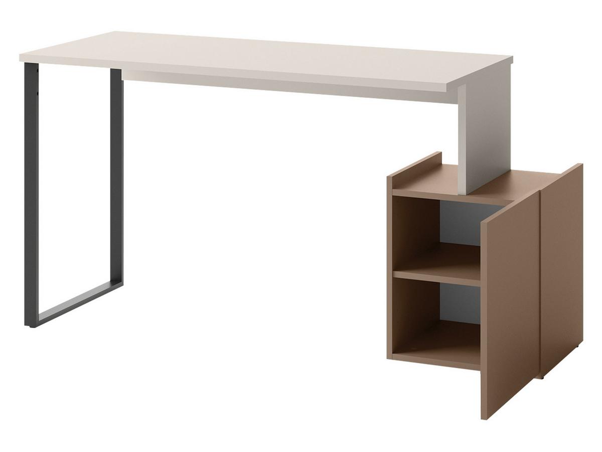 SCHREIBTISCH Sigma 1D SG09 - Kaschmir/Trüffeleichefarben, Holzwerkstoff/Metall (163/55/77cm) - MIRJAN24