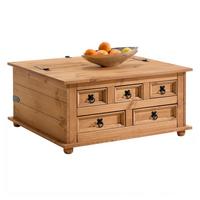 MEXICO MÖBEL TRUHENTISCH TEQUILA gebeizt/gewachst - Kieferfarben, Holz (72/92/44cm) - IDIMEX