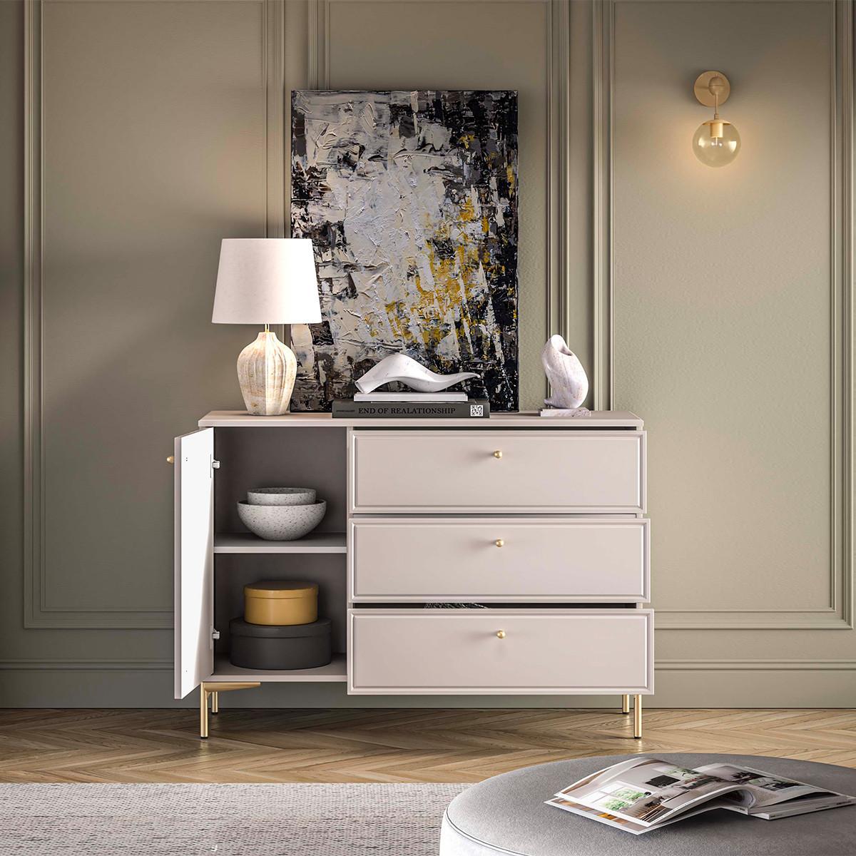 SIDEBOARD Sélène Kaschmir - Beige, Holzwerkstoff (120/85/40cm) - Petits-meubles