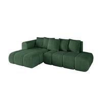 ECKSOFA Ottomane Links CLOUD-L-v1 280x185x90 Grün Cord - Grün, Holzwerkstoff/Kunststoff (180/289cm) - ALTDECOR