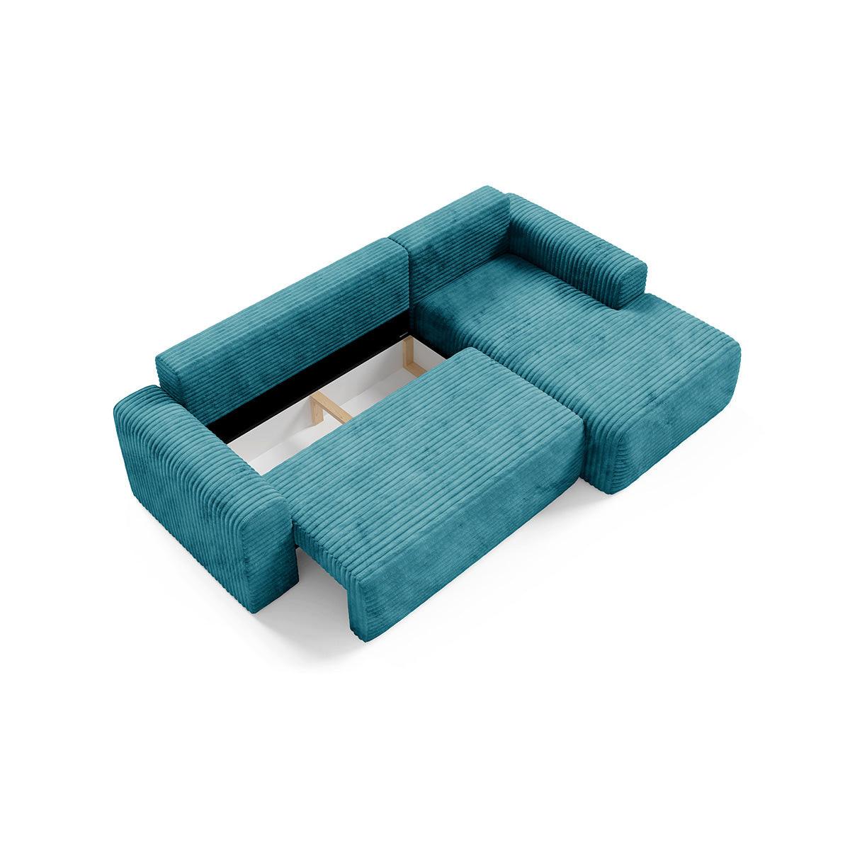 ECKSOFA Romeo 3 Sitzplätze Blau - Blau, Holz (268/163cm) - Petits-meubles