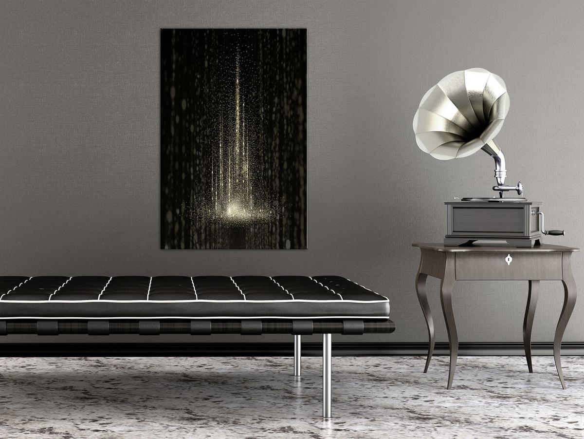 KUNSTDRUCK Schwarz 80/120 cm - Schwarz/Grau, Textil (80/120cm) - KUNSTLOFT