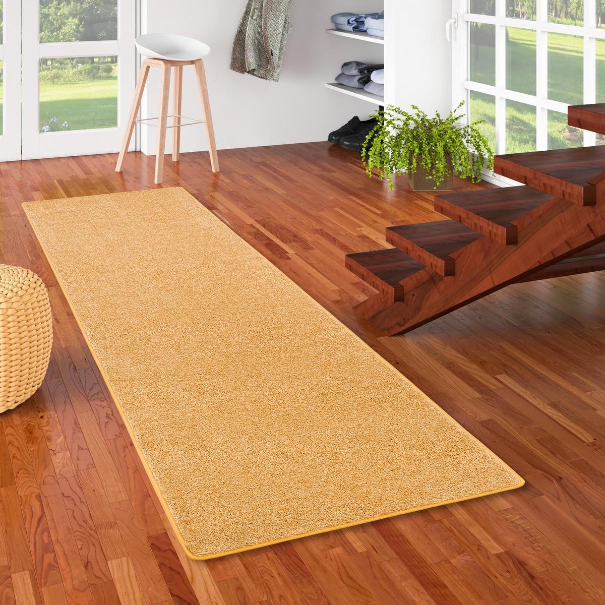 HOCHFLOR LANGFLOR TEPPICH LÄUFER COTTAGE - Currygelb, Textil (80/200cm) - Snapstyle
