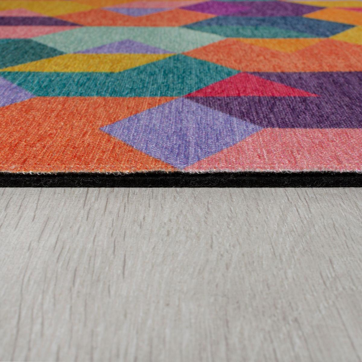 TEPPICH Waschbar WEAR, geometrisch, Bunt, 120 x 170 cm - Multicolor, Textil (170/120cm) - KADIMA DESIGN
