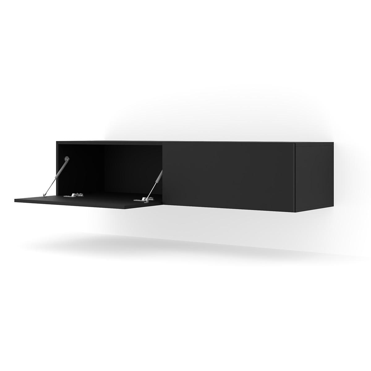 TV-MÖBEL Bali Mattschwarz - Schwarz, Holzwerkstoff (140/30/40cm) - Petits-meubles