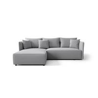 ECKSOFA Evora - Hellgrau, Holzwerkstoff/Textil (245/185cm) - Fun Möbel