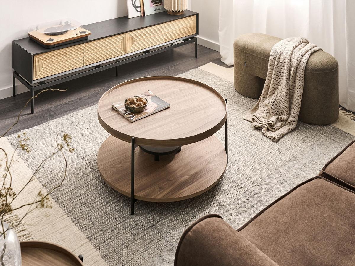 COUCHTISCH Dunkelbraun Lander - Dunkelbraun, Holzwerkstoff (78/78/40cm) - Beliani