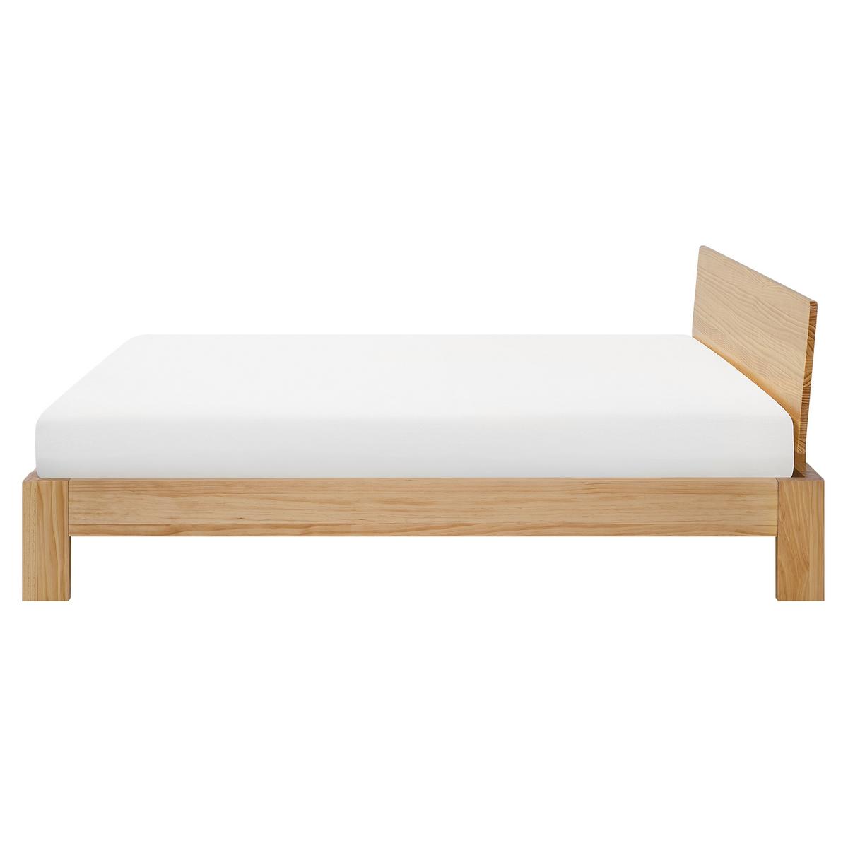 BETT mit Lattenrost 160x200 cm Heller Holzfarbton Royan - Hellbraun, Holz (160/200cm) - Beliani