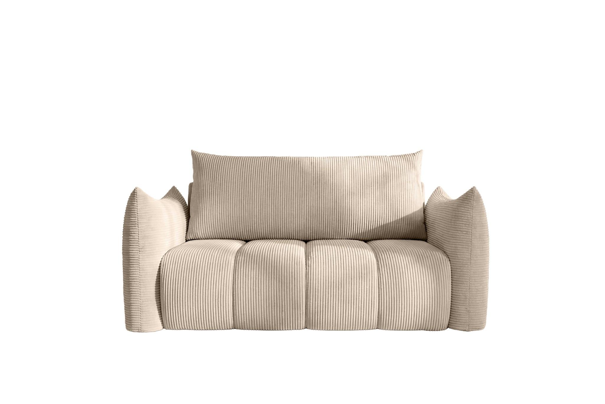 SOFA 2er-sitzer Ontario Mit Liegefunktion - Creme, Holzwerkstoff/Textil (162/86/101cm) - Fun Möbel