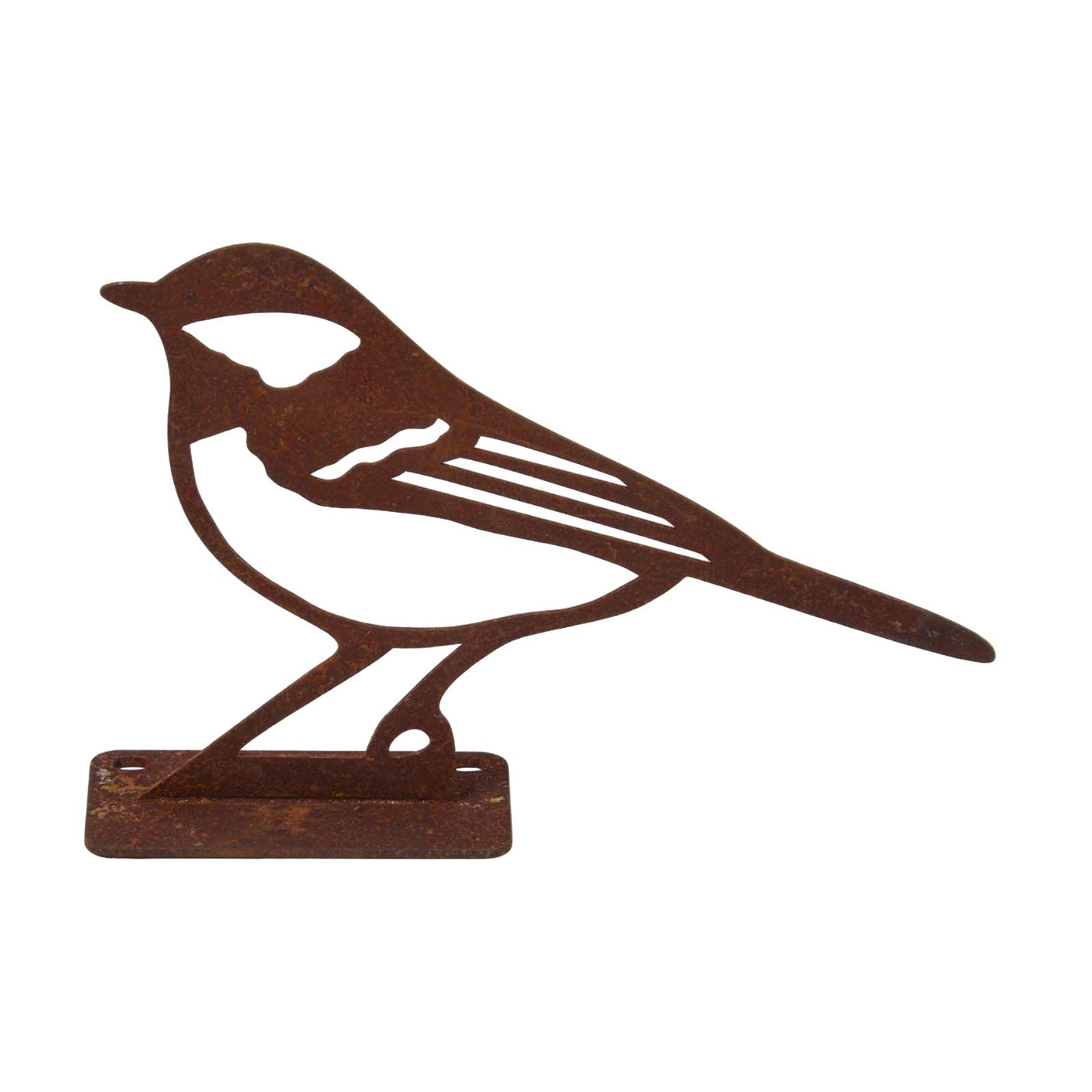 DEKOVOGEL Kohlmeise, Rost-Optik - Braun, Metall (3/10/14cm) - Homescapes