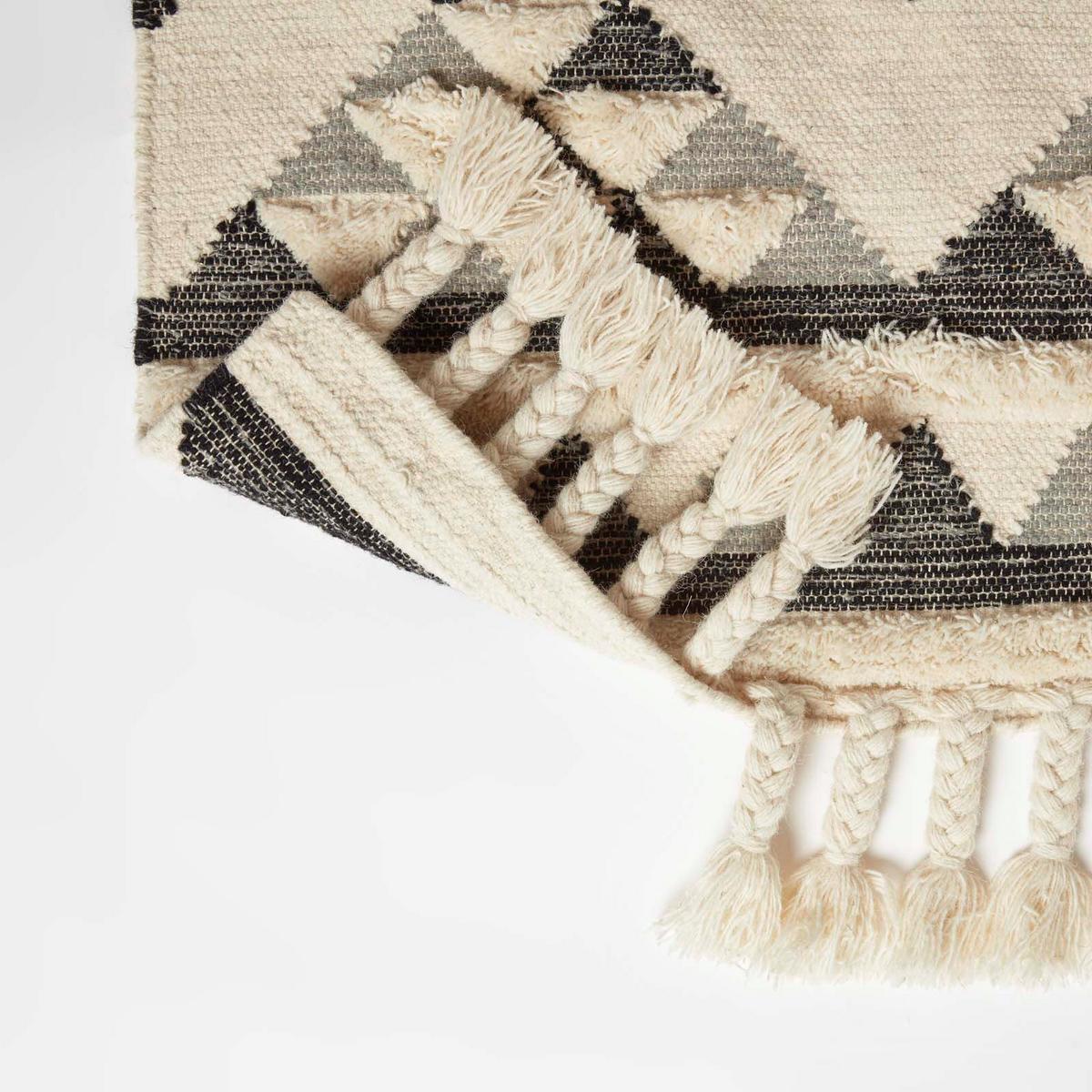 KELIM-TEPPICH Kota handgewebt 90/150 cm - Schwarz, Textil (90/150cm) - Homescapes