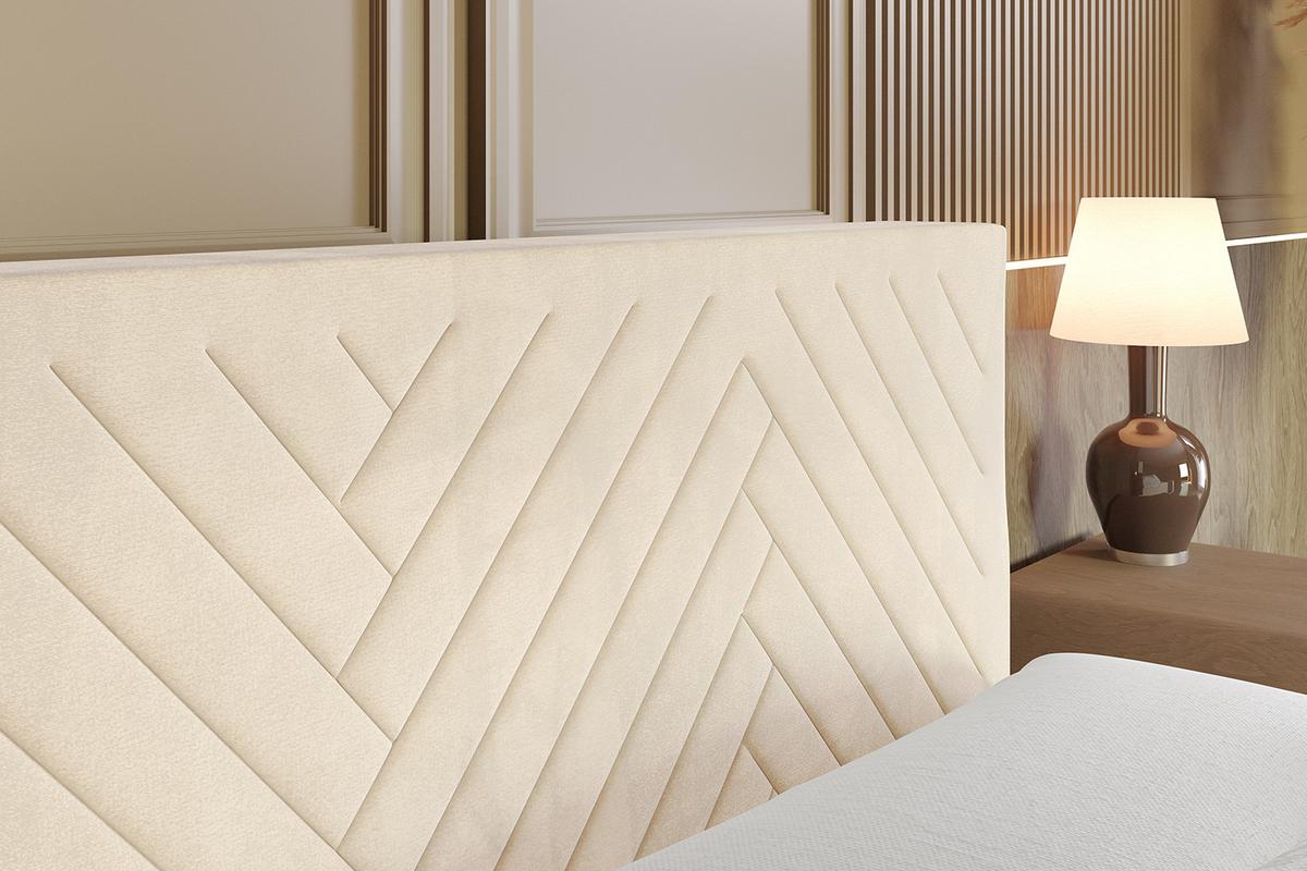 BOXBETT mit Matratze und Lattenrost - VEXA-Z - 120x200 - Beige Monolith - Beige, Holzwerkstoff (120/200cm) - ALTDECOR