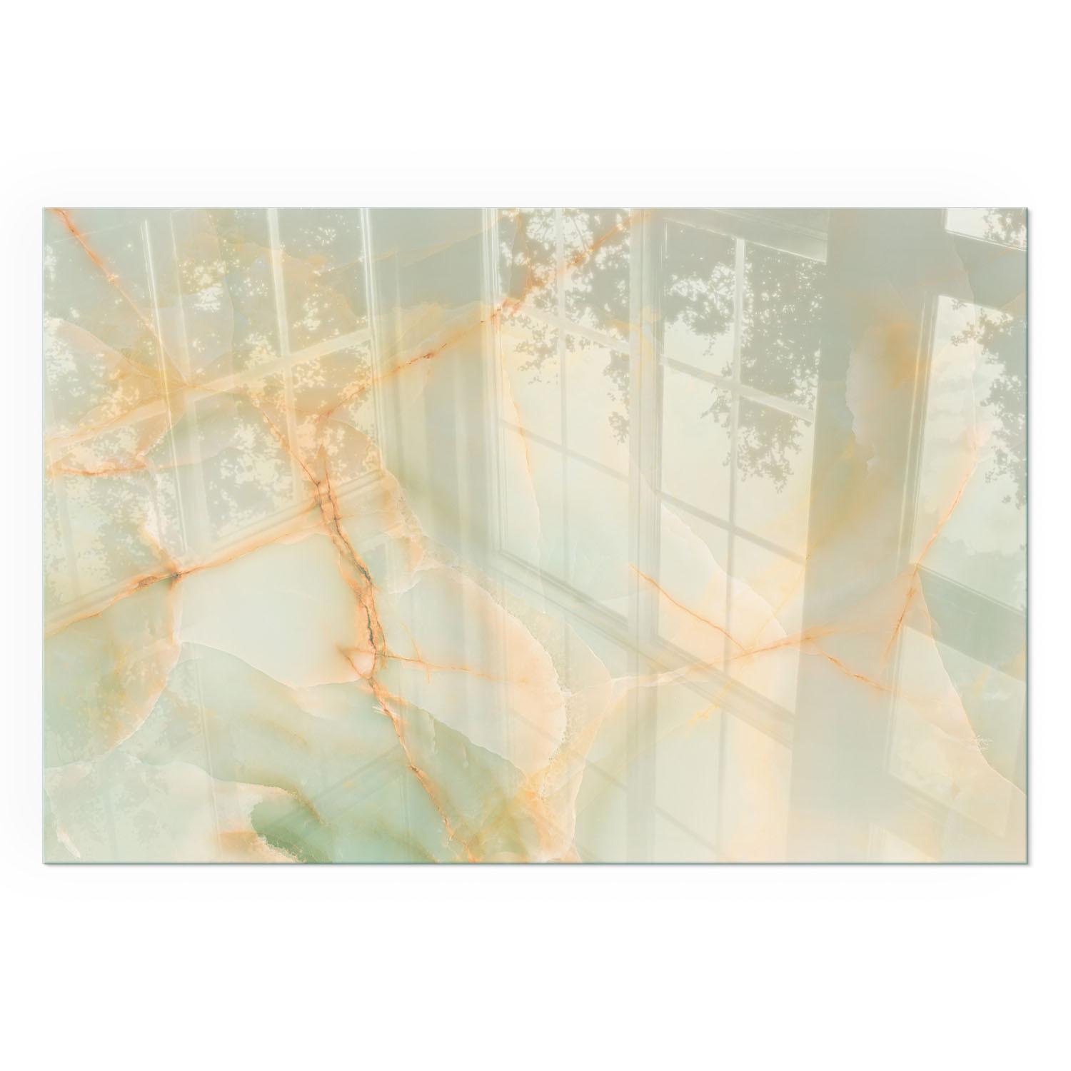 GLASPLATTE für Kamin 60x40 cm - Türkis, Glas (60/40/0.4cm) - TULUP