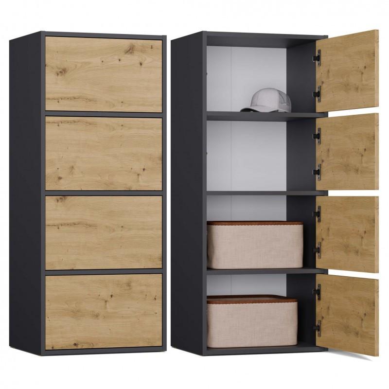 KOMMODE Anthrazit, Artisan 50/119/40 - Anthrazit, Holzwerkstoff (50/119/40cm) - RAUMHIRSCH FURNITURE