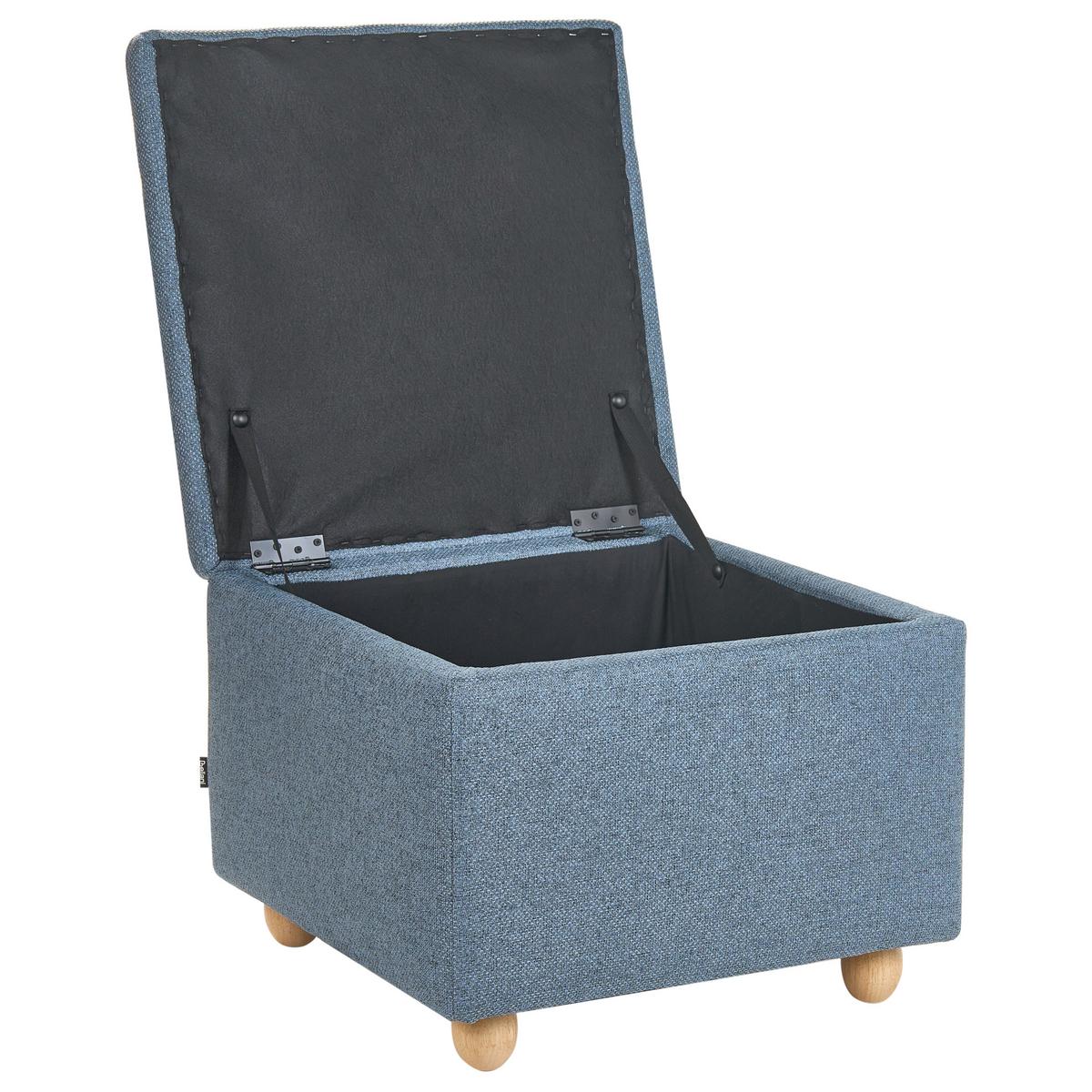 POUF mit Stauraum Stoff Blau Ferndale - Blau, Textil (60/46/60cm) - Beliani