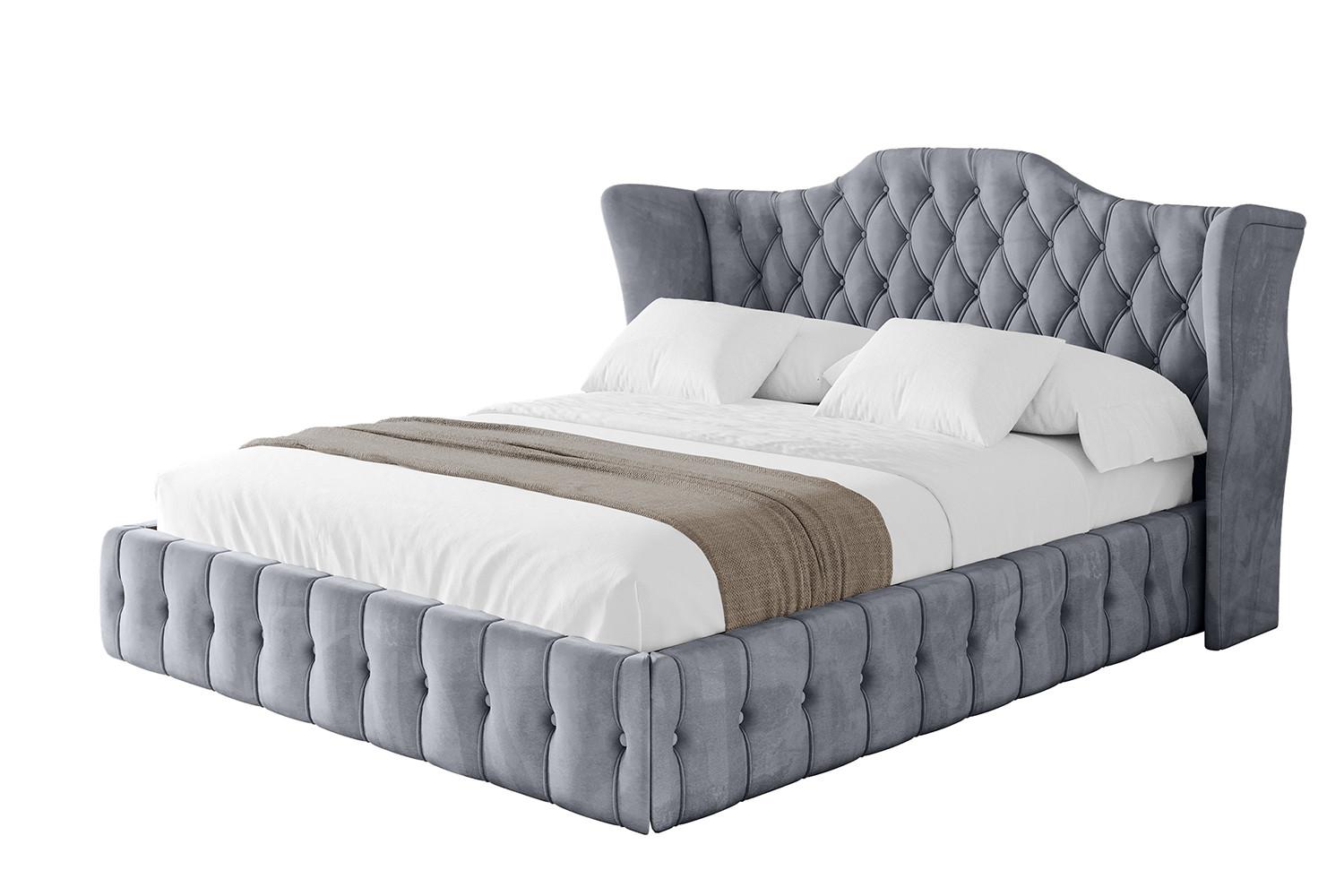 POLSTERBETT mit Bettkasten und Lattenrost, Boxbett ohne Matratze - MODY 140x200 Grau - Grau, Holzwerkstoff/Textil (140/200cm) - ALTDECOR